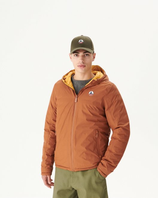 μπουφάν καραμέλας/μουτάρδης με αναστρέψιμη κουκούλα Bergen Jott New In