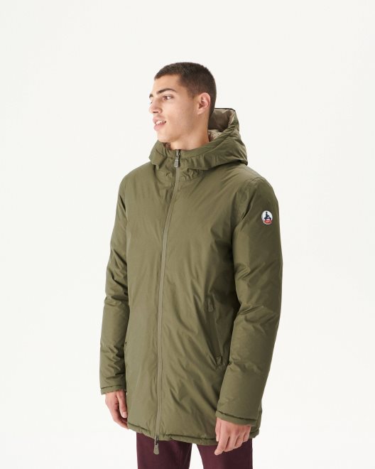 Jott νέο σε στρατό/μπεζ εξαιρετικά κρύο αναστρέψιμο μπουφάν με κουκούλα τορόντο