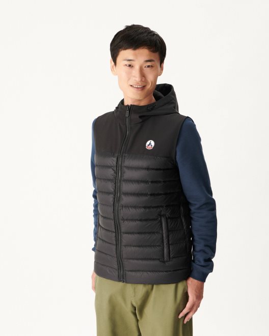 Jott καινούργιο σε νουάρ αμάνικο πουπουλένιο μπουφάν Stan