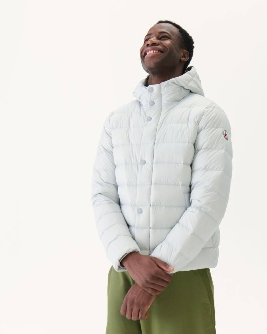 απαλό γκρι τζάκετ με κουκούλα Jorge καινούργιο