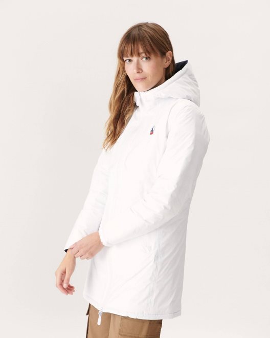 Jott New In Reversible Light Down Jacket Blanc/marine Moscou