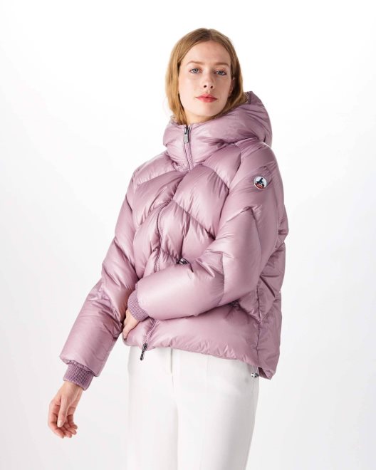 βιολετί ακραίο κρύο με κουκούλα Puffer Jacket Stellar Jott New In