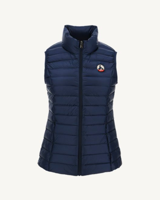 Jott καινούργιο σε ανοιχτόχρωμο αμάνικο πουπουλένιο μπουφάν μπλε Abysse Seda