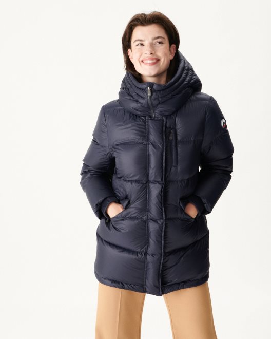 θαλάσσιο ακραίο κρύο Δελχί Puffer Jacket με κουκούλα Jott New In