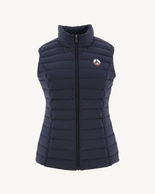 Jott New In Navy Grenada ελαστικό αμάνικο μπουφάν Puffer