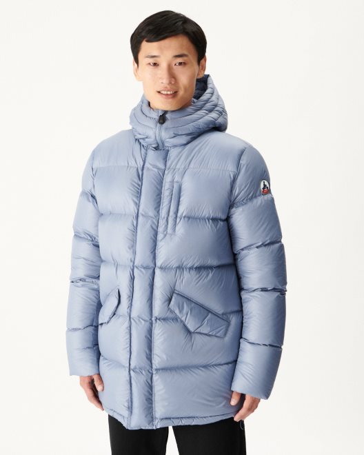 Jott καινούργιο σε πλυμένο μπλε ζεστό μπουφάν με κουκούλα Dakhla